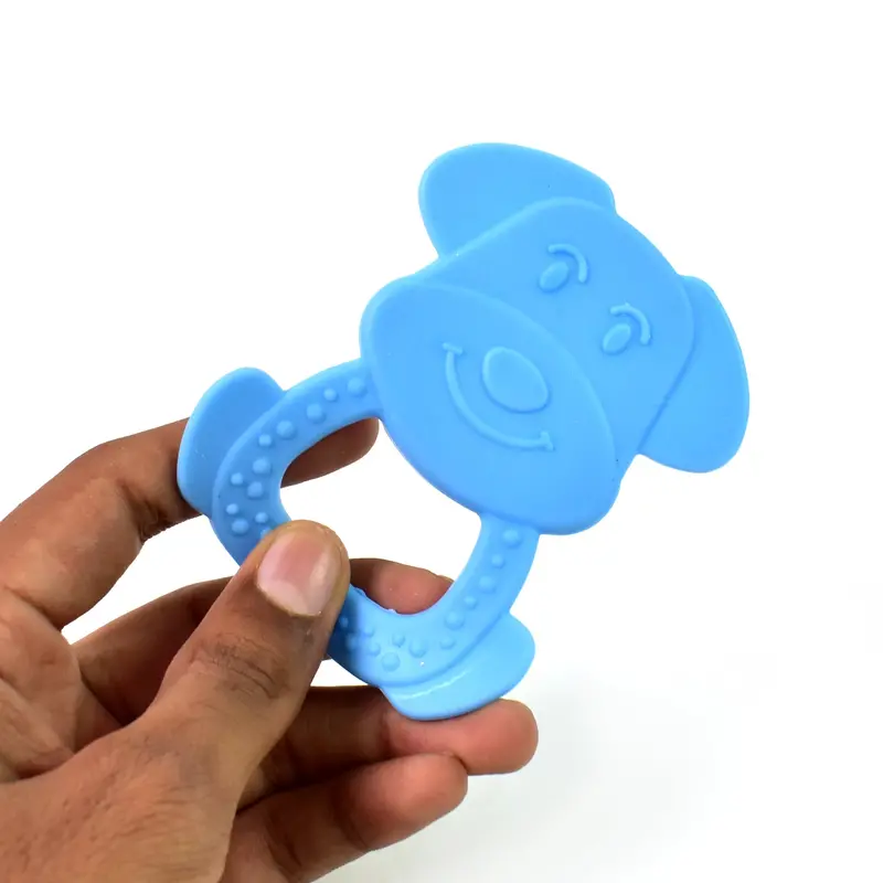 Soft Silicone Baby Teether – Single-Piece Sensory Chew Toy In Assorted Colors & Designs 1