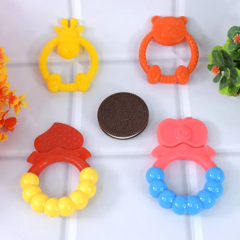 Soft Silicone Baby Teething Ring Set – Bpa-Free Sensory Chew Toys (Assorted Designs) 1