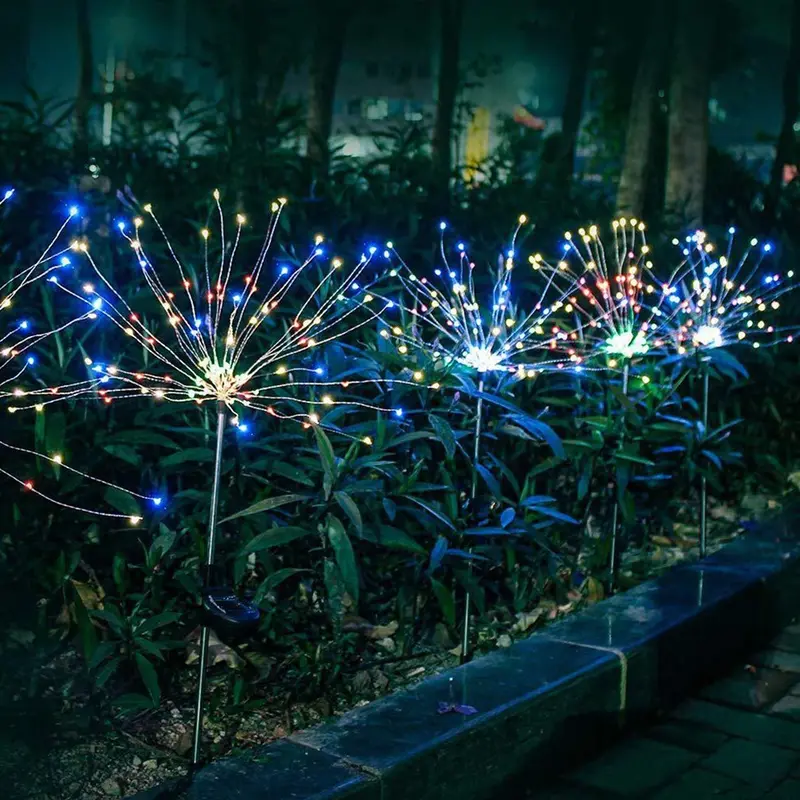 Solar-Powered Color-Changing Led Garden Lights – 2-Pack Outdoor Decor 1