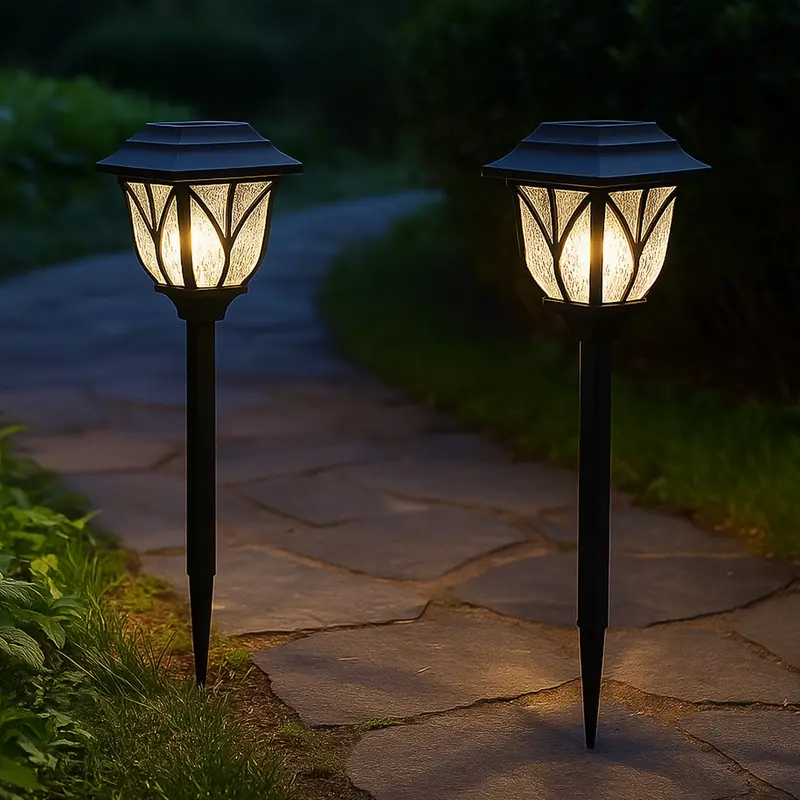 Solar-Powered Outdoor Pathway Lights – 2-Piece Weather-Resistant Garden Set 1