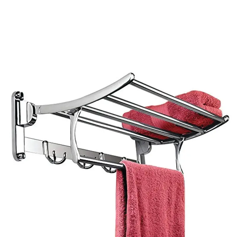 Space-Saving 18-Inch Stainless Steel Folding Towel Bar 1