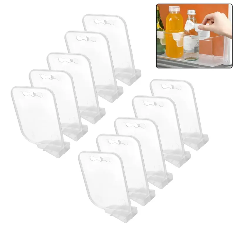 Space-Saving Plastic Storage Baskets – 10-Piece Refrigerator & Pantry Organizer Set 1