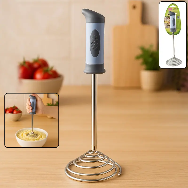 Spring-O-Masher – Heavy-Duty Stainless Steel Potato & Veg Masher, Supermom 1