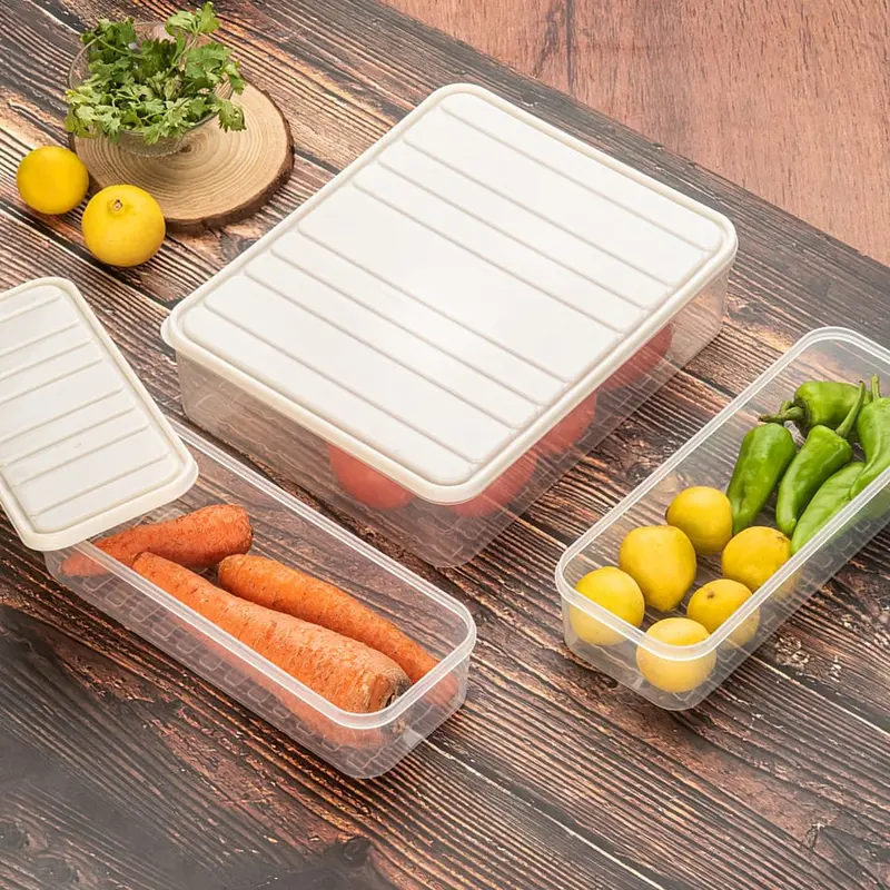 Stackable Bpa-Free Fridge Storage Containers – 3-Piece Set For Vegetables, Leftovers & Meal Prep 1