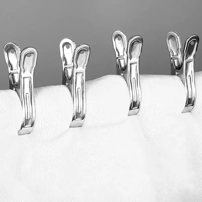 Stainless Steel Beach Towel Clips – Pack Of 10 Rust-Resistant Clothespins 1
