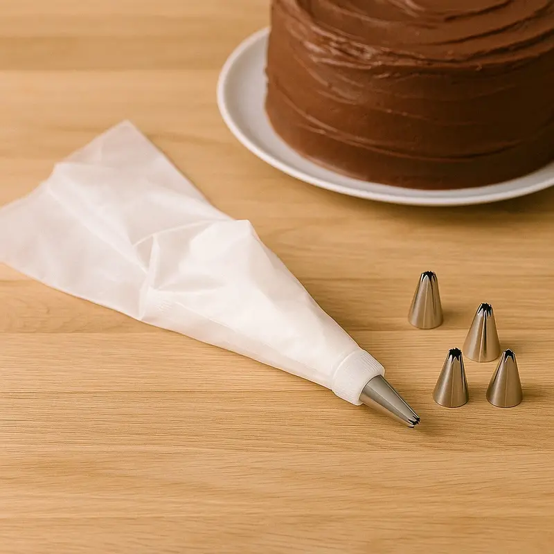 Stainless Steel Cake Decorating Nozzle Kit With Reusable Piping Bag 1