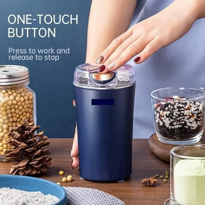 Stainless Steel Electric Coffee Grinder – 300W Multi-Blade Burr Mill (1 Unit) 1