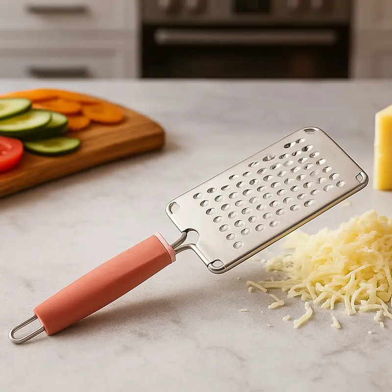 Stainless Steel Multi-Use Grater With Non-Slip Handle – Ideal For Vegetables & Cheese 1