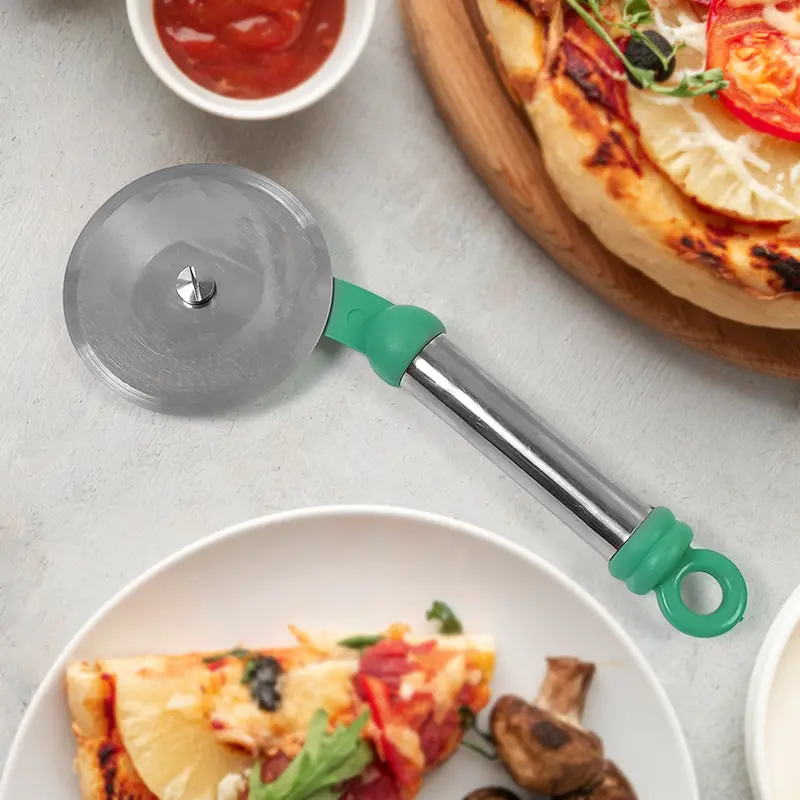 Stainless Steel Pizza Wheel Cutter – Sharp, Ergonomic Kitchen Tool For Clean Slicing 1
