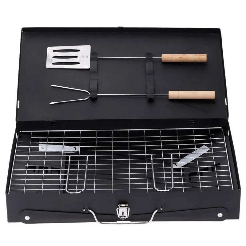 Stainless Steel Portable Grill Toaster – Briefcase-Style Bbq Unit (Medium) 1