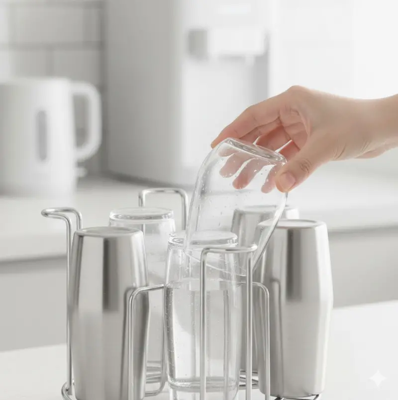 Stainless Steel Round Glass Stand – Elegant Display Base For Stemware & Delicate Drinkware 1