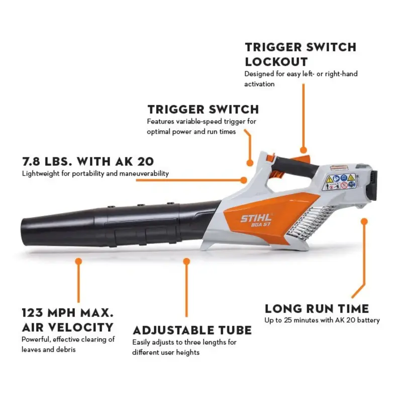 Stihl Bga 57 Ak 20 Cordless Backpack Blower Starter Kit 1
