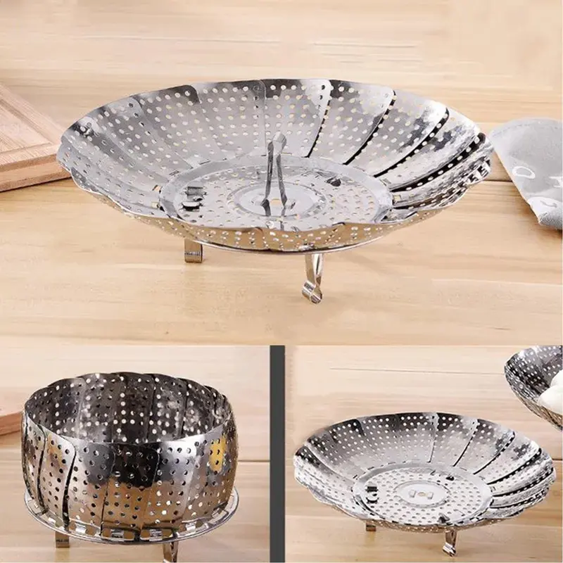 Sturdy Stainless Steel Vegetable Basket – Multi-Tier Kitchen Stand 1