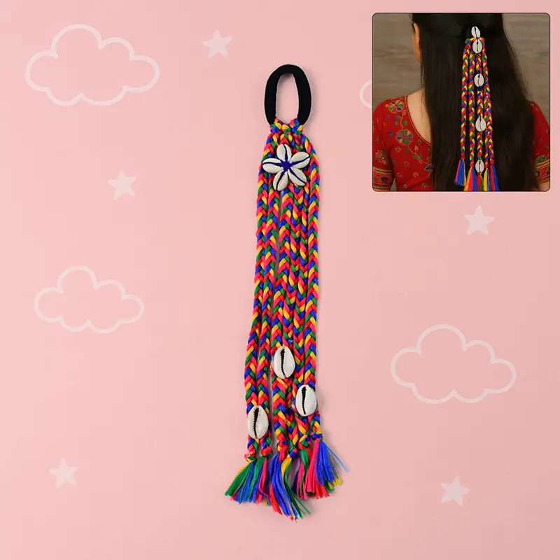 Stylish Kodi String Bow Hair Accessory – Multicolor Braided Design 1