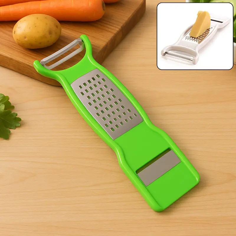 Supermom 3-In-1 Stainless Steel Peeler For Fruits & Vegetables (1 Piece) 1