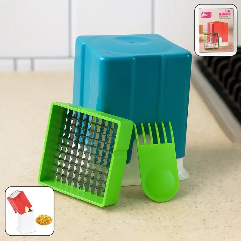 Supermom Adjustable Potato Chip Cutter – Stainless Steel Blade Slicer 1