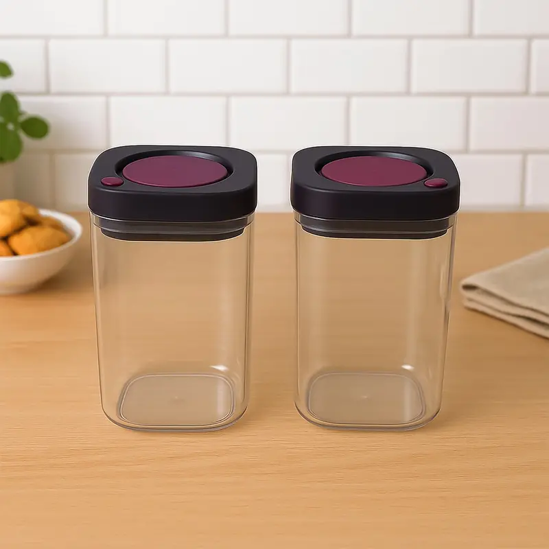 Supermom Airtight Kitchen Storage Set – 2-Piece, 1200Ml Total Capacity 1