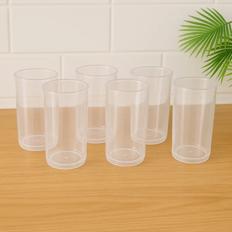 Supermom Clear Martini Glass Set – 6-Piece Plastic Barware 1