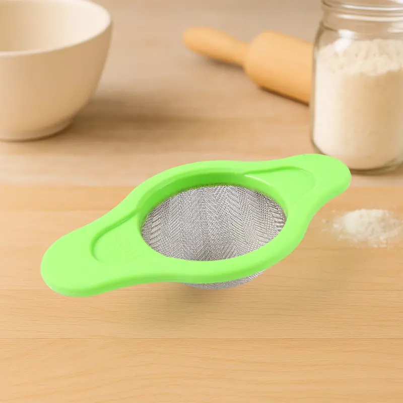 Supermom Dual-Handle Stainless Steel Mesh Strainer – Reinforced Plastic Frame 1
