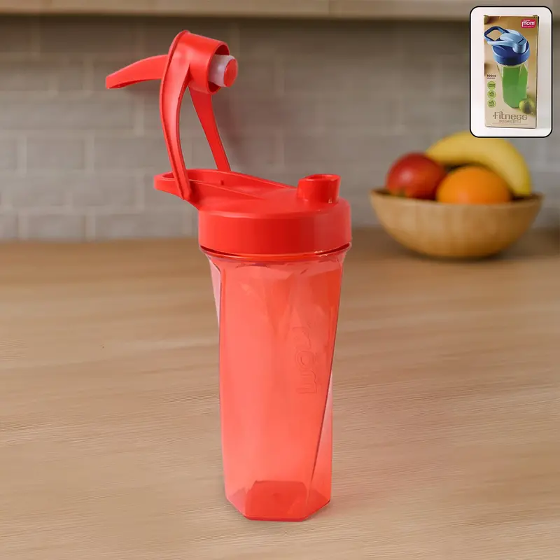 Supermom Hand-Crank Fitness Shaker Bottle – 800 Ml Manual Mixing Design 1