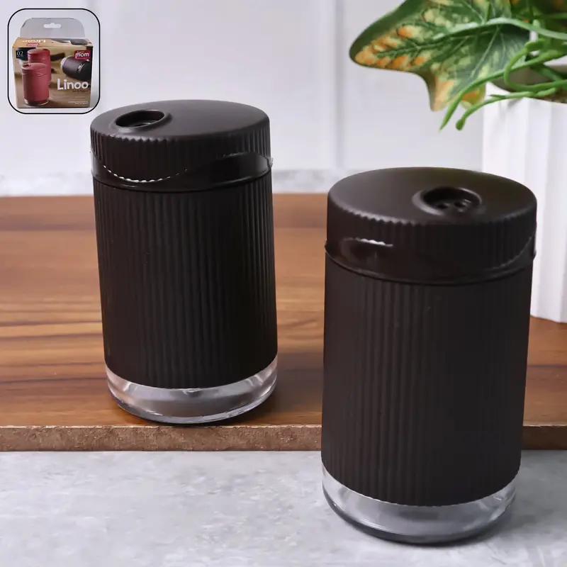 Supermom Linoo Salt & Pepper Dispenser Duo – Elegant Dual-Use Set (2 Pieces) 1