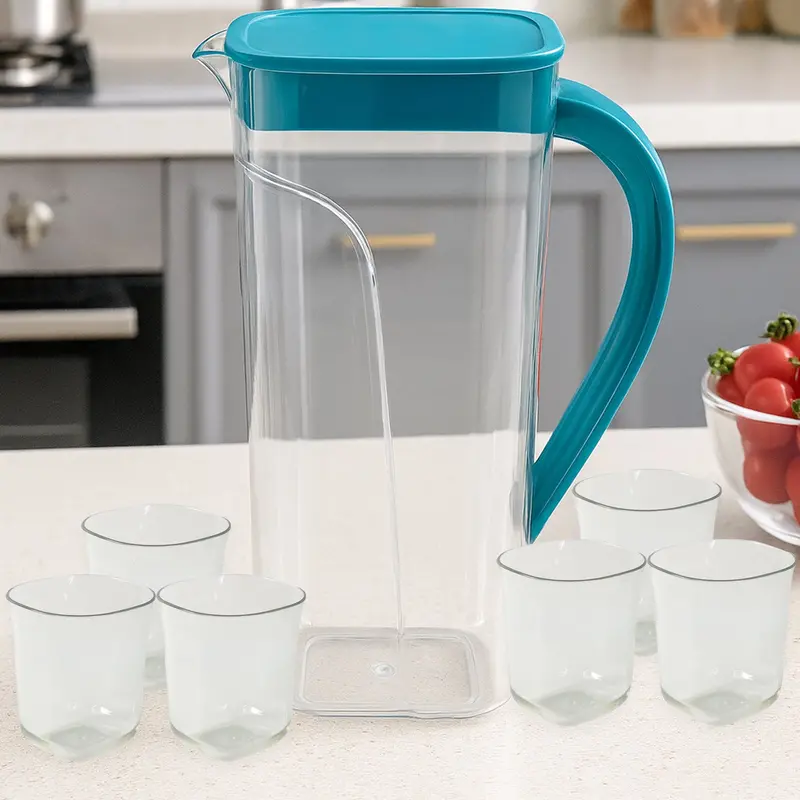 Supermom Marina-Themed Jug And 6-Piece Glass Set 1