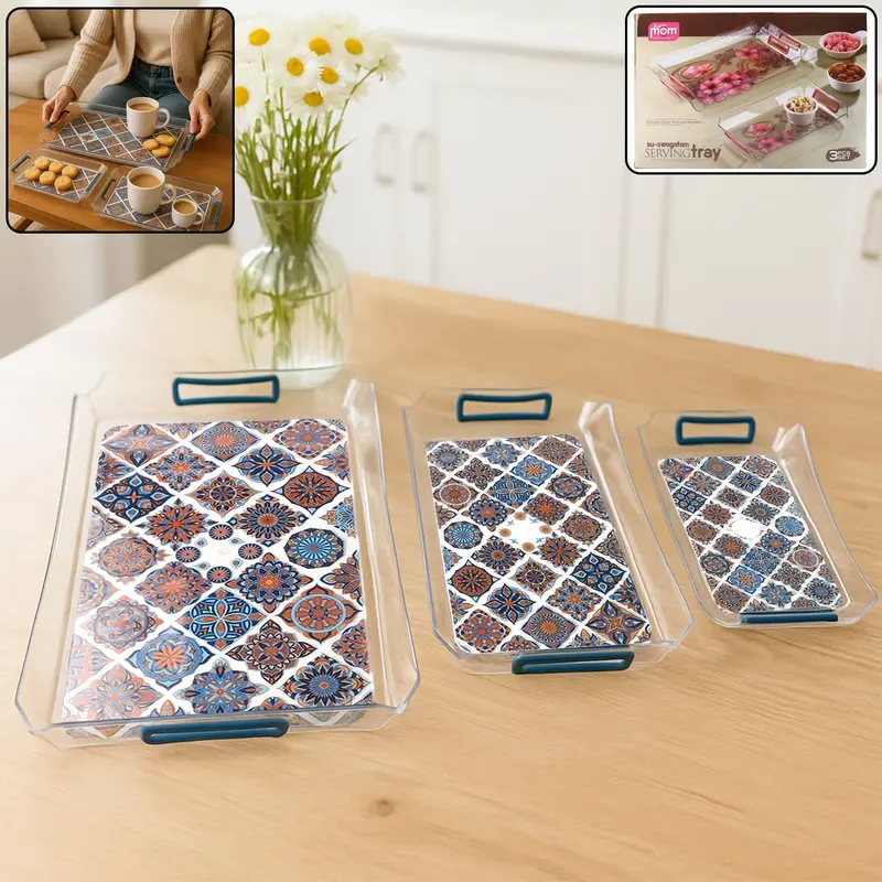 Supermom Multipurpose Serving Tray Set (3-Piece) 1