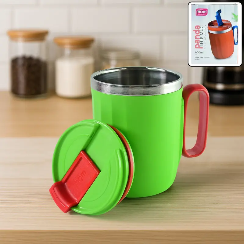 Supermom Panda-Themed Ceramic Travel Mug – 400Ml 1