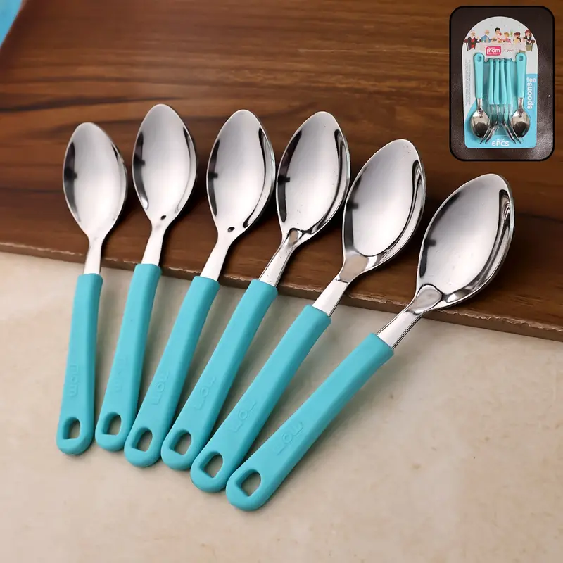 Supermom Premium Tea Spoon Set – Polished Stainless Steel (6 Pieces) 1