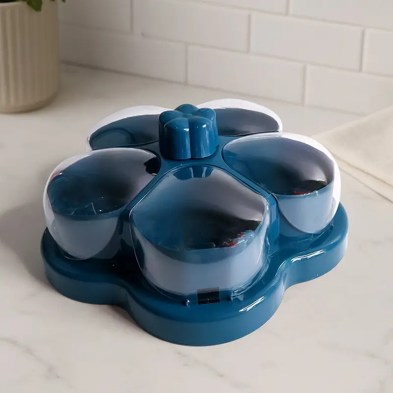 Supermom Rotating Lotus-Style Snack Organizer – Multi-Compartment Dry Fruit Box 1