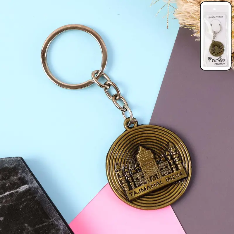 Taj Mahal Souvenir Metal Keychain – Premium India-Themed Travel Memento 1