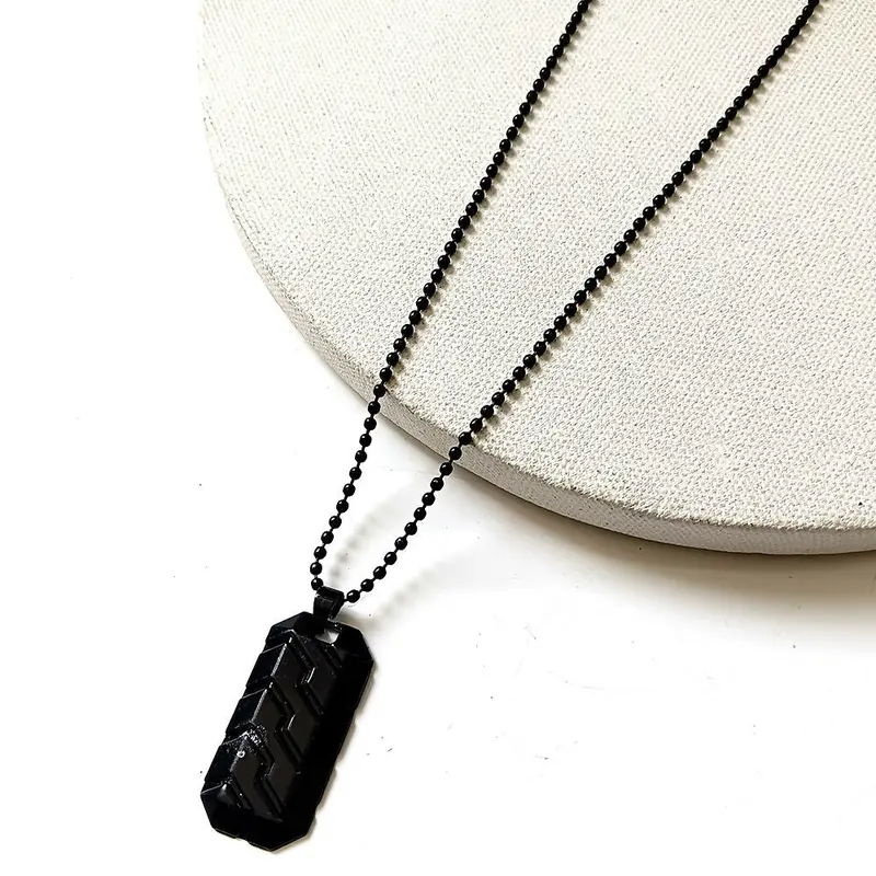 Tire Tread Pattern Pendant Necklace – Contemporary Chain Jewelry 1