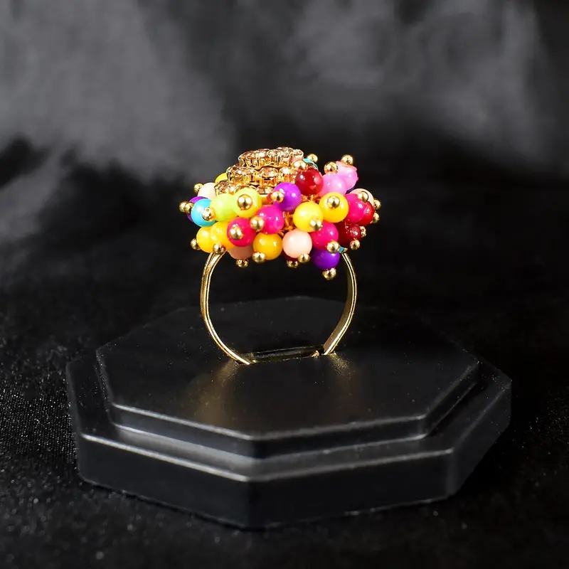 Traditional Guchha Ring In Gold-Plated Finish 1