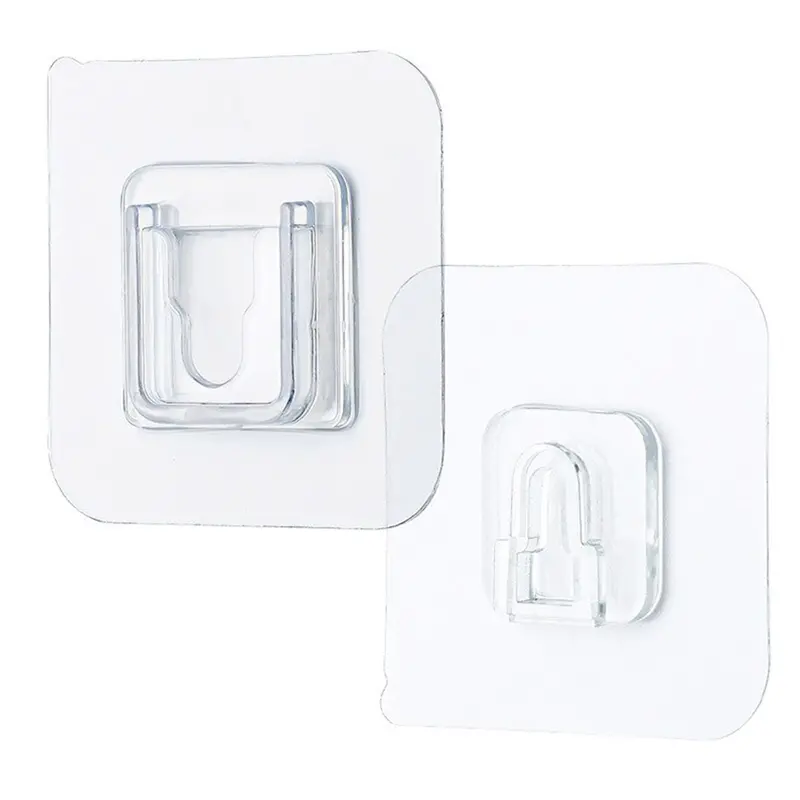 Transparent Male Hook Fastener – Heavy-Duty Adhesive Mounting Strip (1 Piece) 1