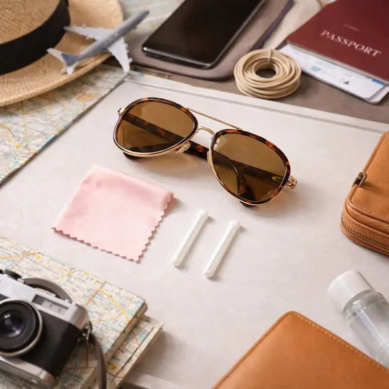 Travel Sunglasses Protection Kit – Case, Cleaner, And Microfiber Cloth Set 1