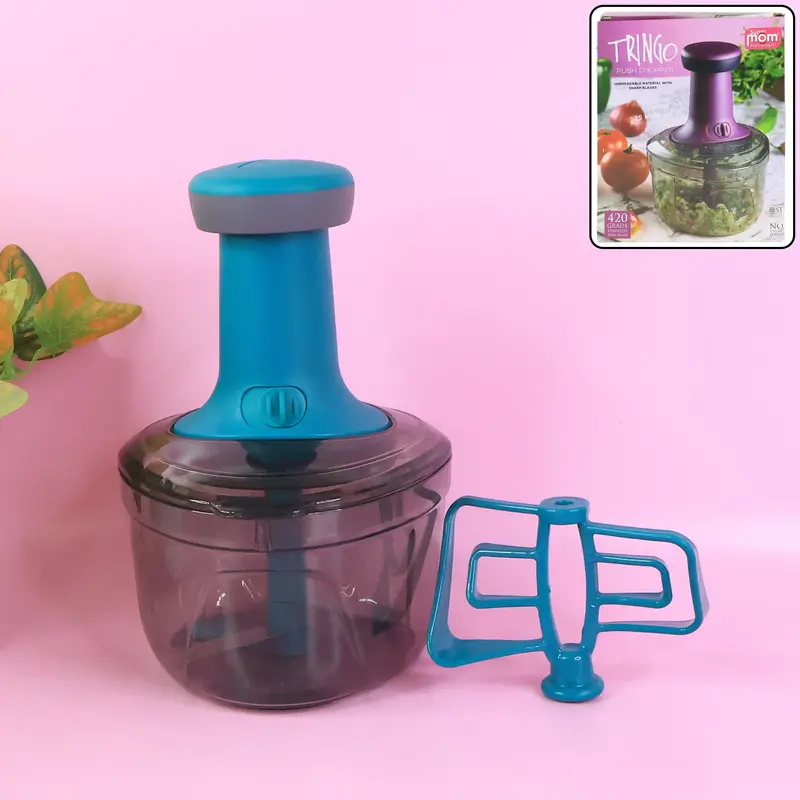 Tringo Manual Push Chopper – Compact Vegetable Cutter, Supermom Premium 1