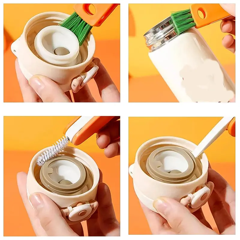 Triple-Function Mini Cleaning Brush Kit For Bottles, Cups, And Lids 1