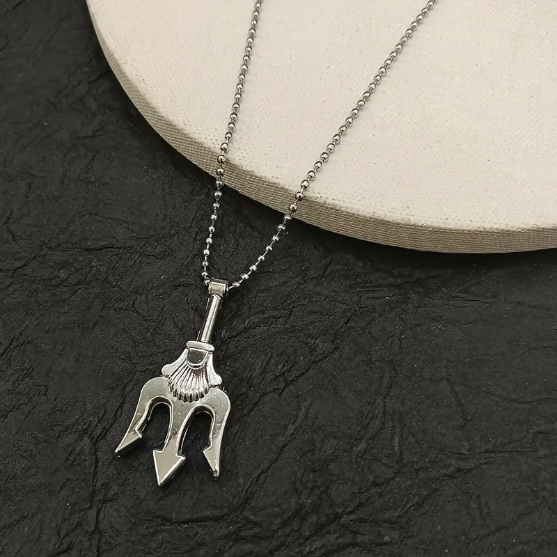 Trishul Symbol Pendant Necklace – Designer Religious Chain For Men 1