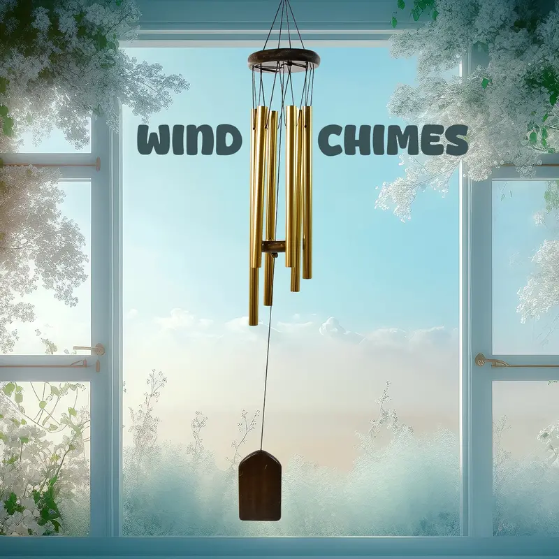 Tuned 6-Tube Musical Wind Chime With Hanging Hook 1