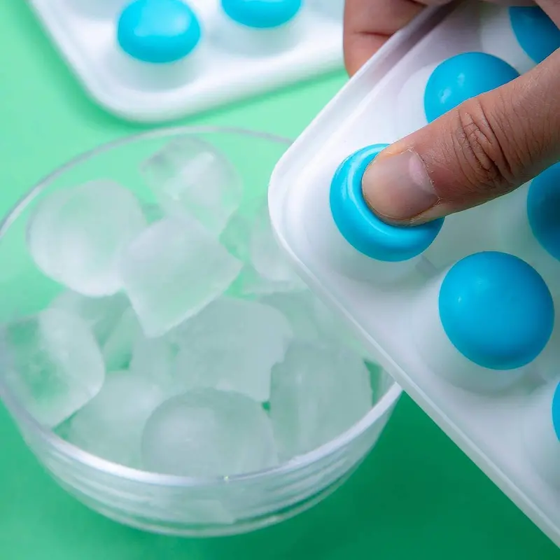 Two-Pack Flexible Silicone Ice Cube Trays – 21-Cavity, Easy-Release Design 1