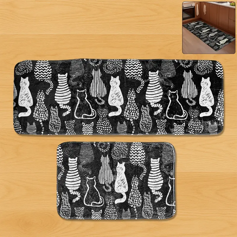Two-Piece Kitchen Floor Mat Set – Non-Slip Mats (40X60 Cm + 45X120 Cm) 1