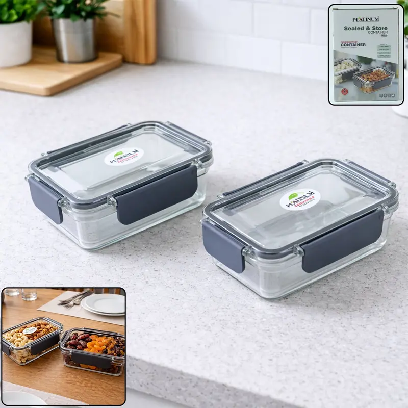 Two-Piece Sealed Food Storage Containers – Compact 350 Ml Capacity 1
