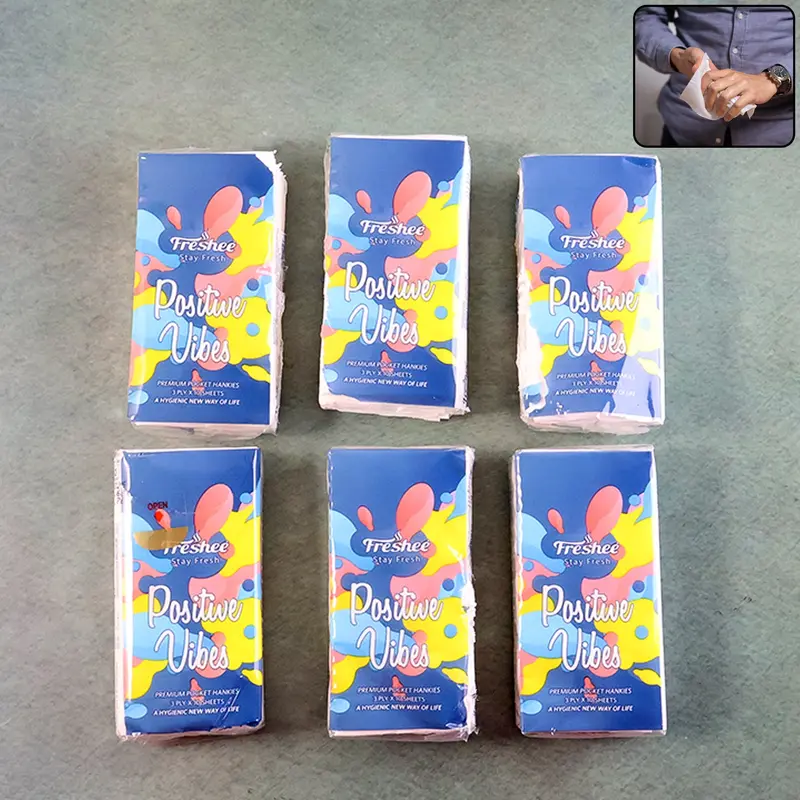Ultra-Soft Pocket Tissues – Skin-Friendly, 6-Pack (60 Sheets Total) 1