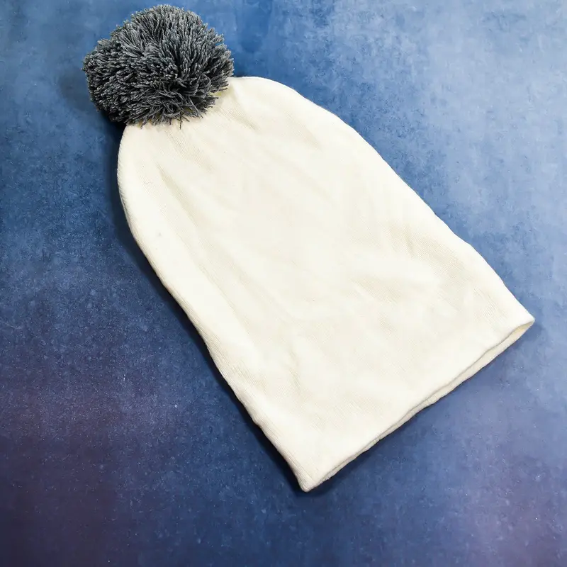 Unisex Winter Beanie Cap – Knitted Wool Hat With Faux Fur Lining & Skull Motif 1
