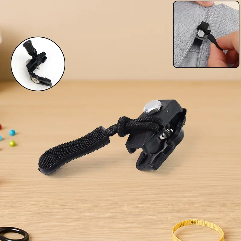 Universal Replaceable Zipper Pull Slider – Medium Size, Easy-Install Repair Kit 1