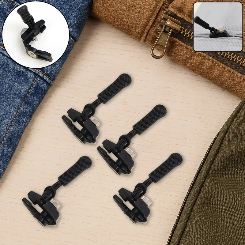 Universal Zipper Slider Refill Pack (4 Pcs, Medium Size) – Seamless Fit For Most Zippers 1