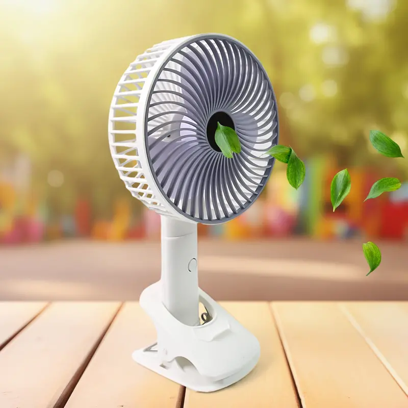 Usb-Powered Clip-On Desk Fan – Compact Portable Cooling Fan With Color Box Packaging 1
