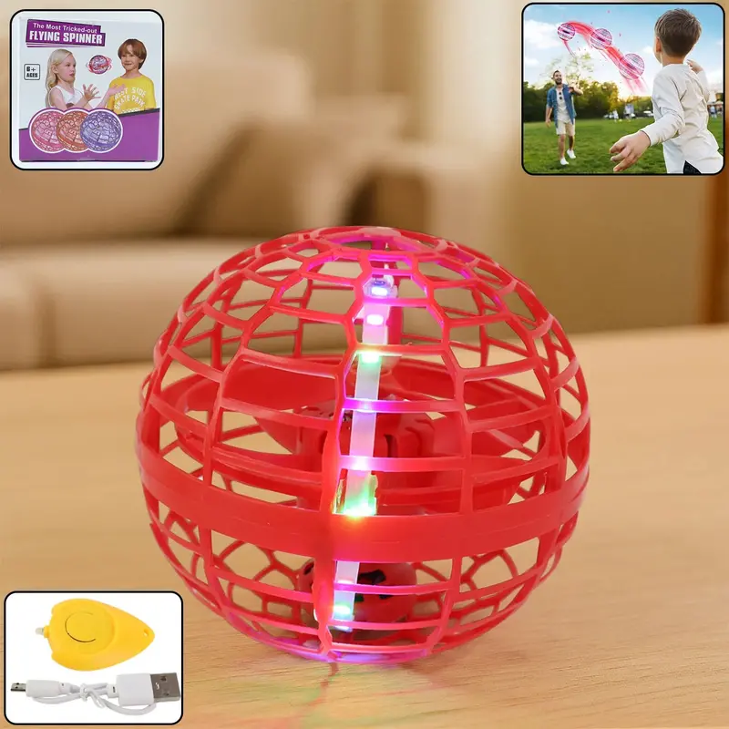 Usb-Rechargeable Flying Orb Toy With Rgb Led Lights And 360° Gyroscopic Control 1