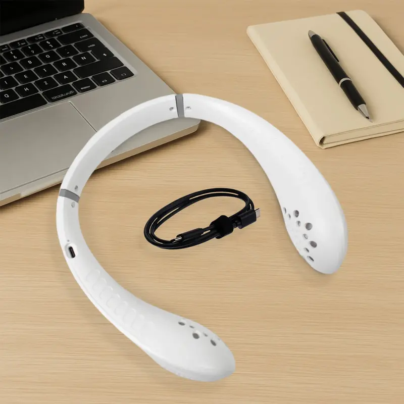Usb-Rechargeable Neck Fan – Wearable 3-Speed Cooling Fan With Headband Design 1