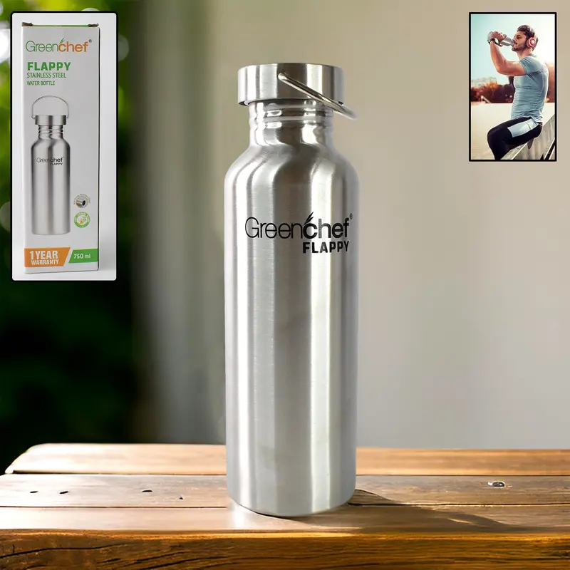 Vacuum-Insulated Stainless Steel Water Bottle – 750 Ml Capacity (1-Piece) 1